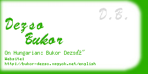 dezso bukor business card